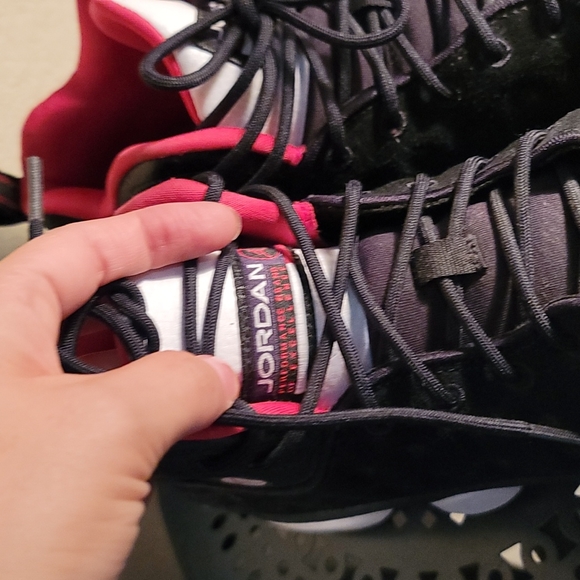 Jordan Jumpman Team 2 black rush pink suede lace up 2017 S3 - Picture 6 of 8